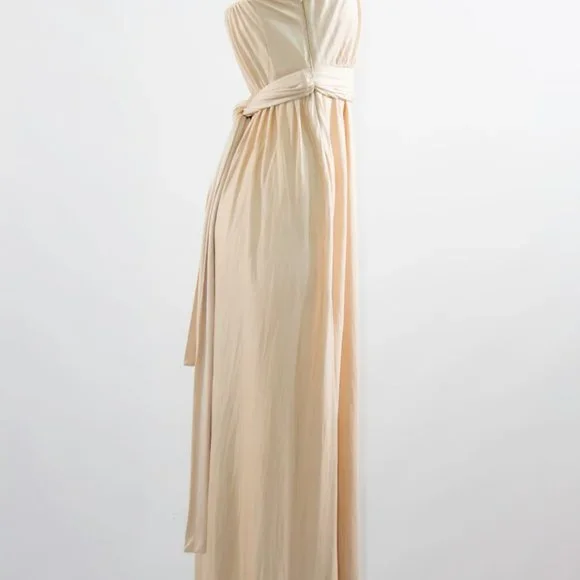 REISS Maxi Dress Floor Length Beige Nude Strapless Retail 780$ - Picture 6 of 6